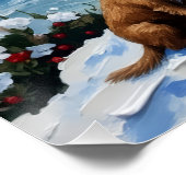 Wirehaired Pointing Griffon Christmas Lighthouse Poster (Ecke)