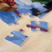 Wirehaired Pointing Griffon Christmas Lighthouse Puzzle (Seite)