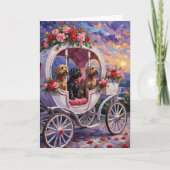 Wirehaired Pointing Griffon Dog Valentine's Day Karte (Vorderseite)