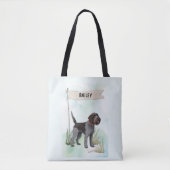 Wirehaired Pointing Griffon Watercolor Personalize Tasche (Vorderseite)
