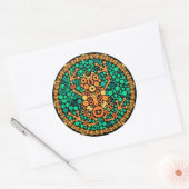 Wireless Frosch, Farbwahrnehmungstest, Schwarz Runder Aufkleber (Umschlag)