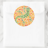 Wireless Gecko, Color Perception Test Runder Aufkleber (Tasche)