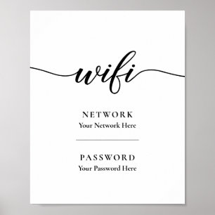 Wireless-Kennwort-Netzwerksignatur für gedruckte K Poster