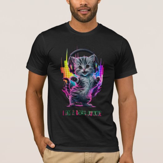 Wireless-Kopfhörer Art T - Shirt _ Niedliche Kitte (Vorderseite)