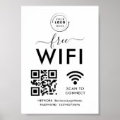 Wireless-Netzwerk und QR-Code Scan Business Einzel Poster (Vorne)