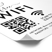 Wireless-Netzwerk und QR-Code Scan Business Einzel Poster (Ecke)