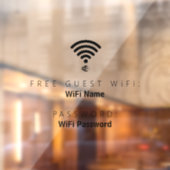 Wireless-Netzwerkkennwort des Gastes Fensteraufkleber (Blatt 2)