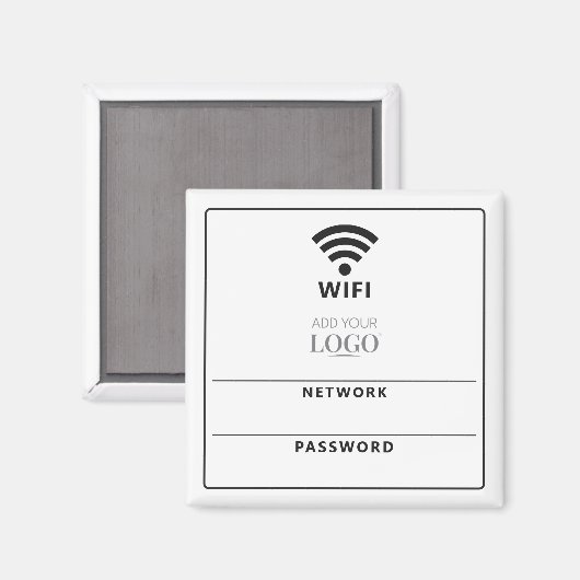 Wireless-Netzwerkkennwort QR-Code Modernes Busines Magnet (Vorderseite/Rückseite)