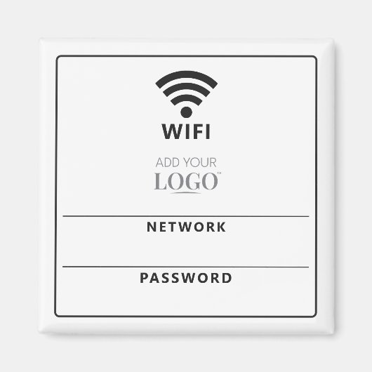 Wireless-Netzwerkkennwort QR-Code Modernes Busines Magnet (Vorne)