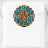 Wireless Owl, Color Perception Test, Schwarz Runder Aufkleber (Tasche)