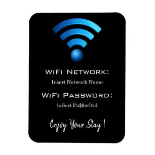 Wireless-Passwort schwarz Magnet