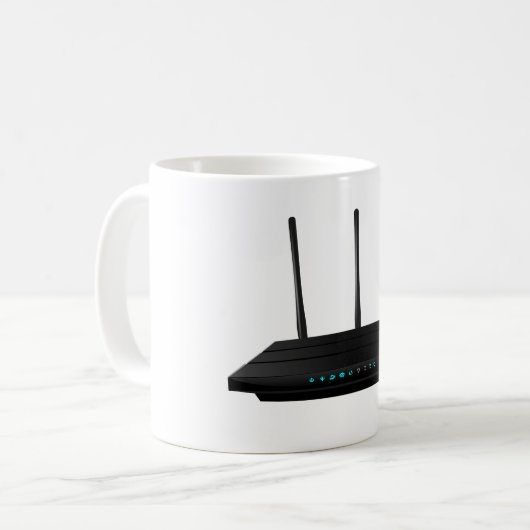 Wireless-Router-Tasse Kaffeetasse (Vorderseite Links)
