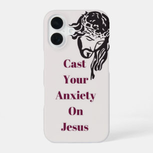 "Wirf deine Ängste auf Jesus" iPhone 16 Hülle
