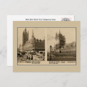 Wirf den Tuchhallen vor der Zerstörung von 1914 Postkarte (Vorne/Hinten)