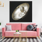 Wirf dich mit der Büste eines Mannes im Inneren Leinwanddruck (Insitu (Wohnzimmer))