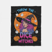 Wirf die Würfel Bunco Party Funny Halloween Fleecedecke (Vorderseite)
