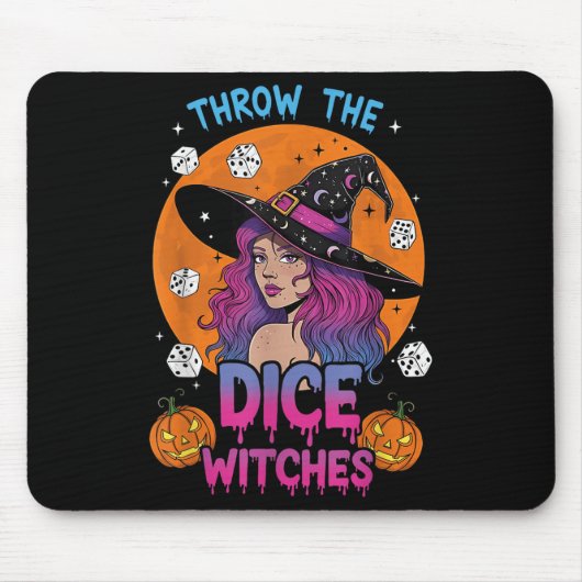 Wirf die Würfel Bunco Party Funny Halloween Mousepad (Vorne)