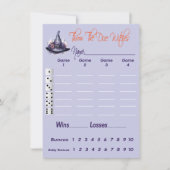 Wirf die Würfel Halloween Scorecard Bunco Einladung (Vorderseite)