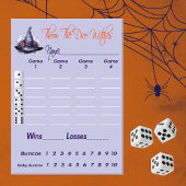 Wirf die Würfel Halloween Scorecard Bunco Einladung