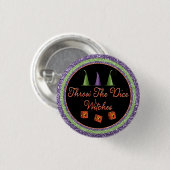 Wirf die Würfel Halloween Sparkle Bunco Button (Vorne & Hinten)