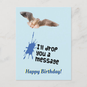Wirf Dir Eine Nachricht Möwe Happy Birthday Postka Postkarte