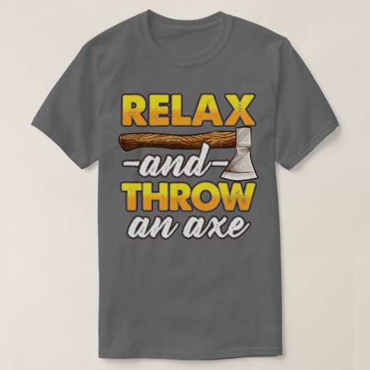Wirf einen Ax-Funny-Ax-Wurf T-Shirt (Design vorne)