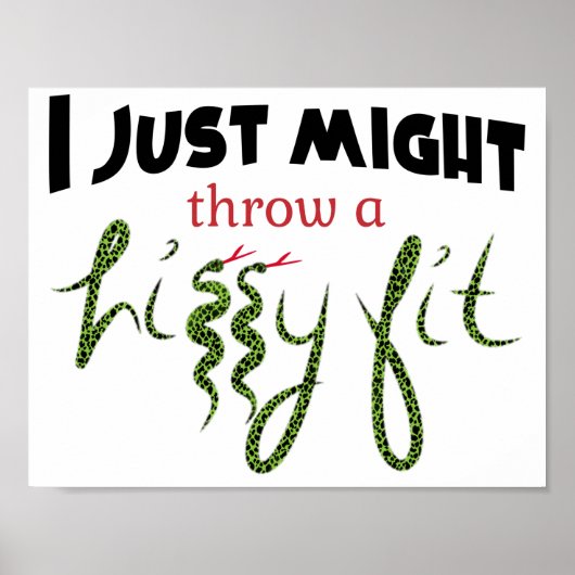 Wirf einen Hissy Fit Poster (Vorne)
