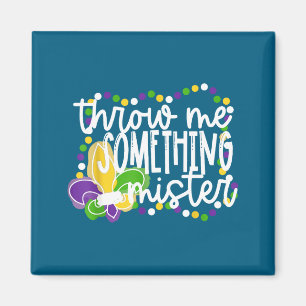 Wirf etwas, Herr Mardi Gras-Perlen New Orleans Magnet