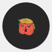 Wirf ihn aus wie ein Kürbis Trumpkin Halloween El Runder Aufkleber (Vorderseite)