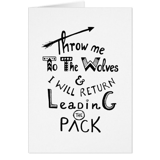 Wirf mich zu den Wölfen! Motivierend Angebot (Vorne)