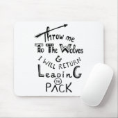 Wirf mich zu den Wölfen! Motivierend Angebot Mousepad (Mit Mouse)