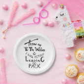 Wirf mich zu den Wölfen! Motivierend Angebot Pappteller (Party)