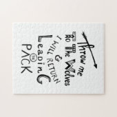 Wirf mich zu den Wölfen! Motivierend Angebot Puzzle (Horizontal)