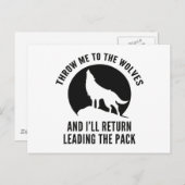 Wirf mir die Wölfe zu Postkarte (Vorne/Hinten)