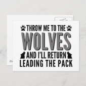 Wirf mir die Wölfe zu Postkarte (Vorne/Hinten)