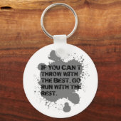 Wirf mit dem Besten aus. ShotPut Discus Throw-Schl Schlüsselanhänger (Vorderseite)