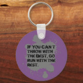 Wirf mit dem besten Shot Put Discus Schlüsselanhän Schlüsselanhänger (Vorderseite)