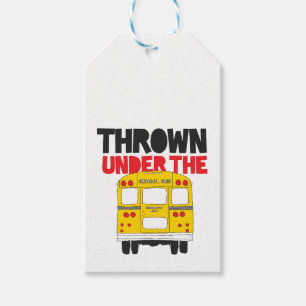 Wirf unter den Bus Gelben Schulbus lustiges Zitat Geschenkanhänger