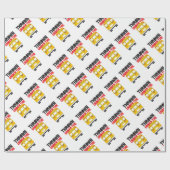 Wirf unter den Bus Gelben Schulbus lustiges Zitat Geschenkpapier (Flach)