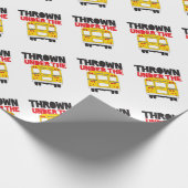 Wirf unter den Bus Gelben Schulbus lustiges Zitat Geschenkpapier (Ecke)