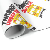 Wirf unter den Bus Gelben Schulbus lustiges Zitat Geschenkpapier (Rolleneckpunkt)