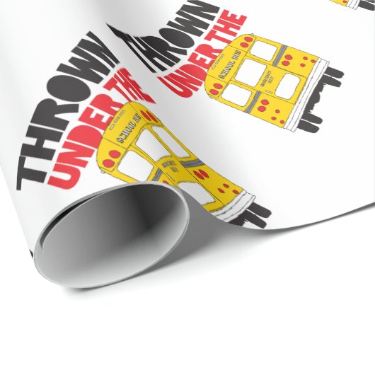 Wirf unter den Bus Gelben Schulbus lustiges Zitat Geschenkpapier (Rolleneckpunkt)