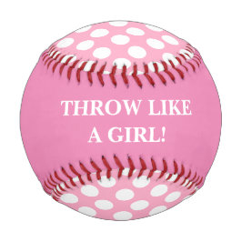Wirf wie ein Girl Pink Baseball