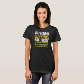 Wirft Hackbeile Metzger   T-Shirt (Vorne ganz)