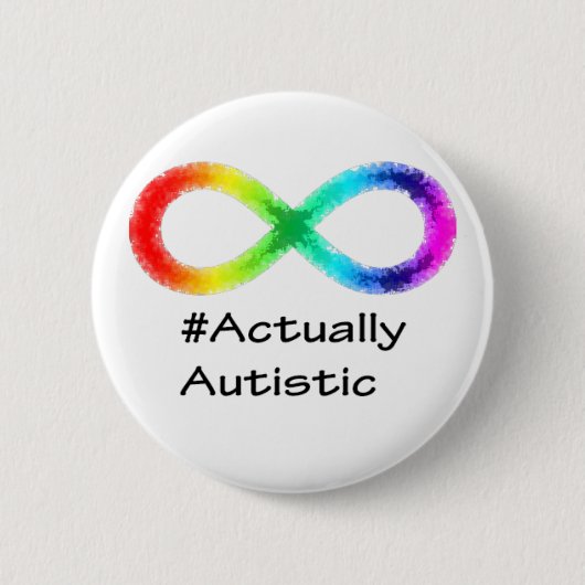 Wirklich autistisch, weiß button (Vorderseite)