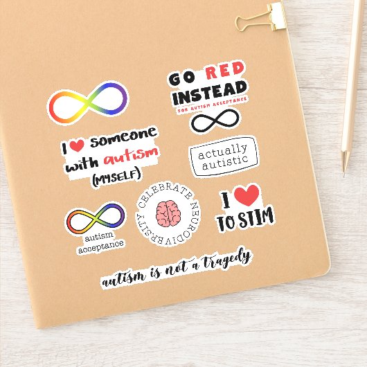 Wirklich Autistische Autismus Positivität Aufkleber (Notizbuch)