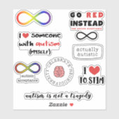 Wirklich Autistische Autismus Positivität Aufkleber (Blatt)