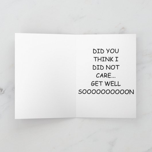 WIRKLICH? BALD GUT! KARTE (Innenseite)