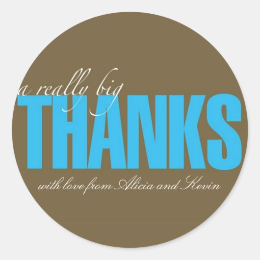 Wirklich Big Dankeschön Sticker (Vorderseite)