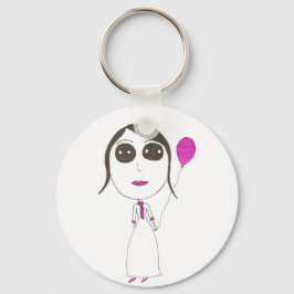 Wirklich Big Head Girl Schlüsselanhänger